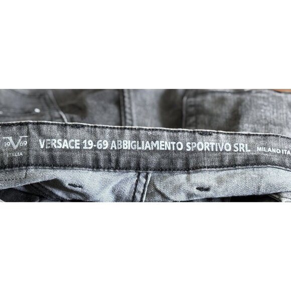 10-69 Versace Abbiglamento Sporting SRL Milano Italia Distressed Jeans 34 x 32 - Picture 8 of 12